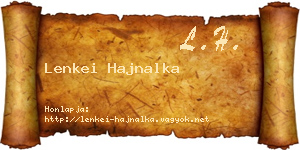 Lenkei Hajnalka névjegykártya