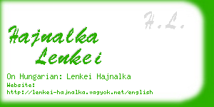 hajnalka lenkei business card